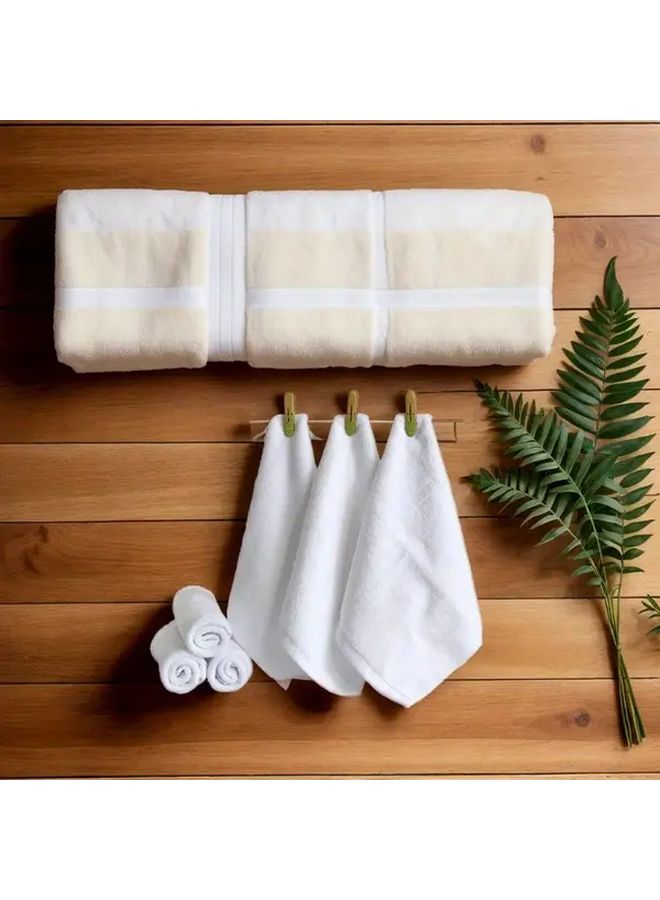 White Square Towels 15 Pack Multipurpose Washcloths For Home Hotel Bathroom - Image 3