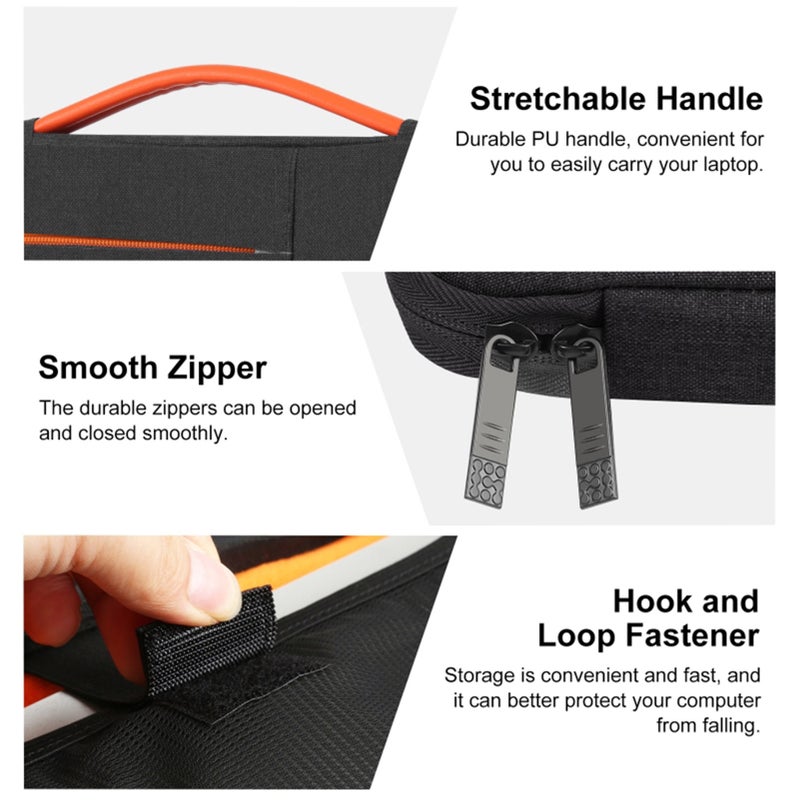 14 Inch Universal Business Laptop Handbag Waterproof Multiple-layer Protection PU Handle - Image 5