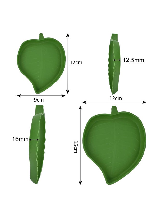Neostyle 2PCS Reptile Leaf Food Water Bowl, 2 Sizes Suitable for Small Reptiles Such as Turtles And Lizards  - Image 3