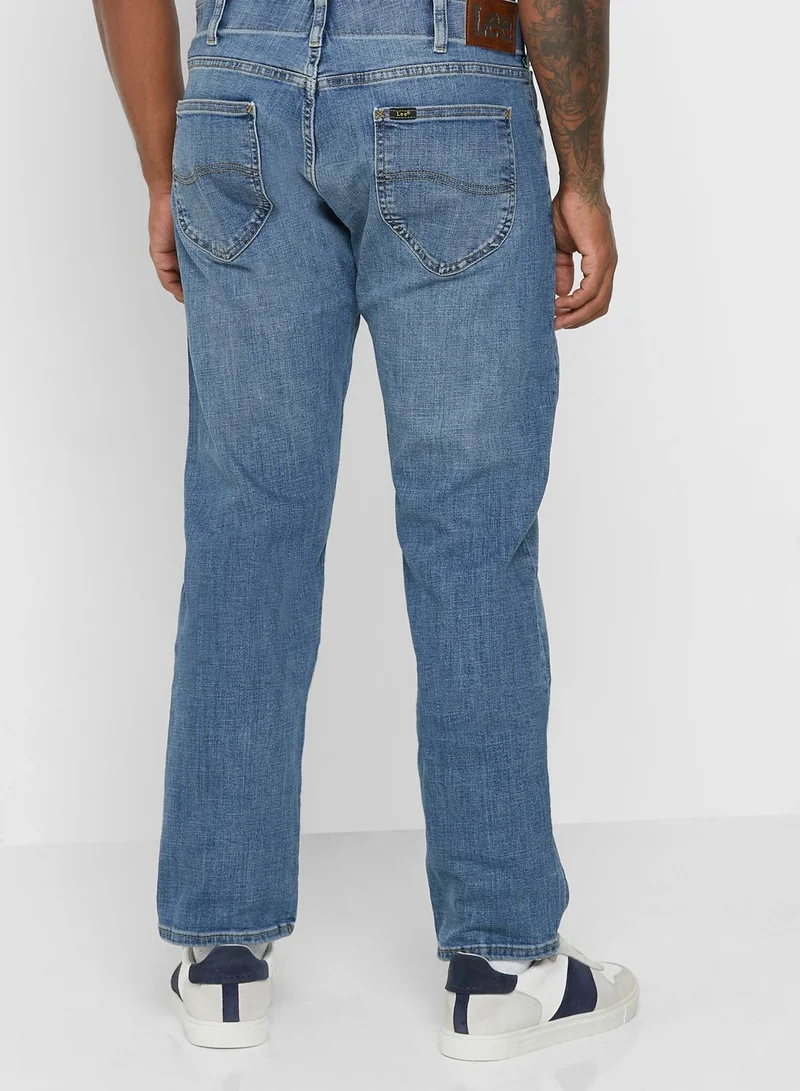 LEE Mid Wash Straight Fit Jeans