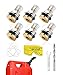 SUJADE YAKEFLY 6 Pack Fuel Gas Tank Vent CapsLeakProof Gas Jug Vent Caps Enhances FlowMetal Gas Can Vent Cap KitGas Tank Vent Cap Fuel Tank Exhaust Vent Valve Kit for Faster Refills - Image 2