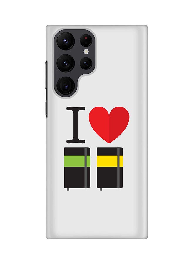 Stylizedd Case for Samsung Galaxy S22 Ultra 5G Snap Case Slim Snap Classic Series Shield Matte Finish Print - I Love Notebook - Image 1