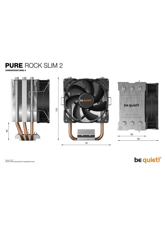 be quiet! BK030 Pure Rock Slim 2, 130W TDP, CPU cooler - Image 3