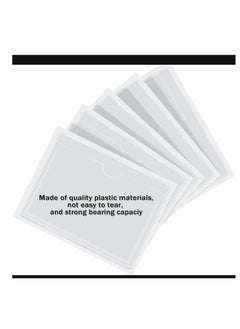 Excefore Self-Adhesive Index Card Pockets with Top Open for Loading - Ideal Card Holder for Organizing and Protecting Your Index Cards - Crystal Clear Plastic, 3.6 x 4.8 Inches 30-Pack  - Image 4