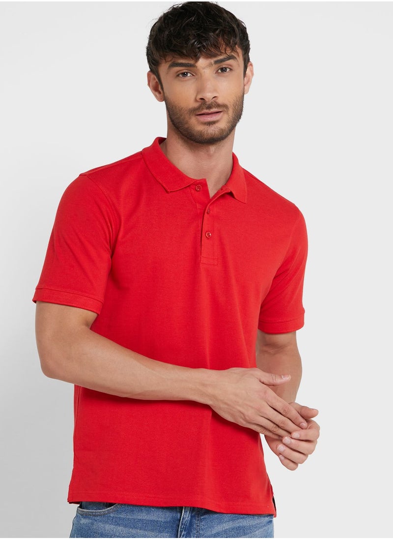 Seventy Five Basics Essential Pique Polo Shirt  - Image 1