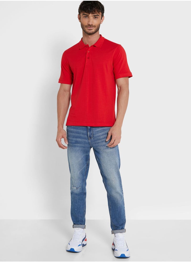 Seventy Five Basics Essential Pique Polo Shirt  - Image 4