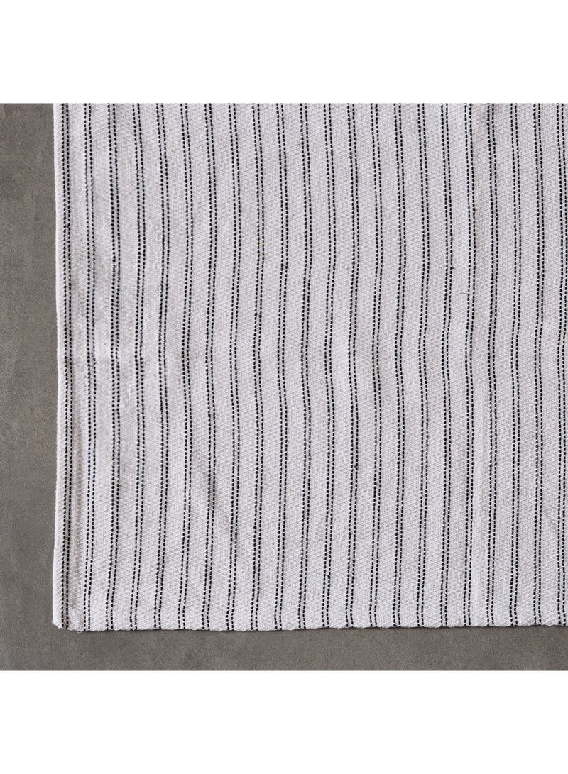 Home Box Allan Snow Recycled Cotton Dhurrie 180 x 60 cm  - Image 2