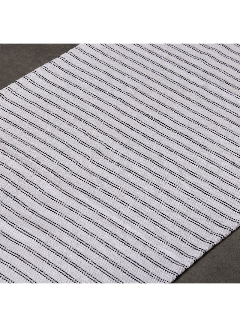 Home Box Allan Snow Recycled Cotton Dhurrie 180 x 60 cm  - Image 3