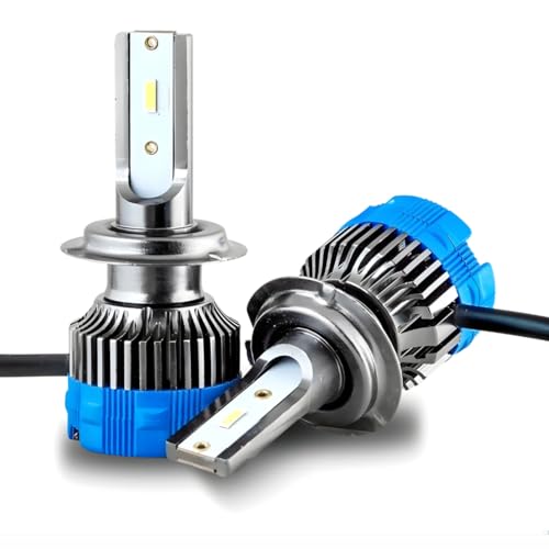 Audio Wheels H7-60W Car Led Headlight Bulbs,16,000 Lumens Super Bright LED Headlight Conversion Kit for Cars 6000K Cool White Quick Installation Halogen Replacement, (H7-60W) - Image 1