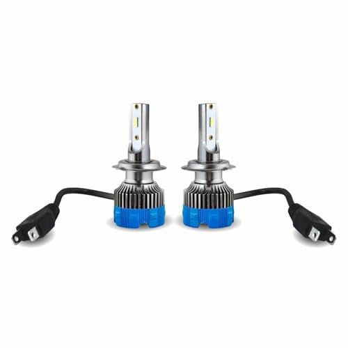 Audio Wheels H7-60W Car Led Headlight Bulbs,16,000 Lumens Super Bright LED Headlight Conversion Kit for Cars 6000K Cool White Quick Installation Halogen Replacement, (H7-60W) - Image 2