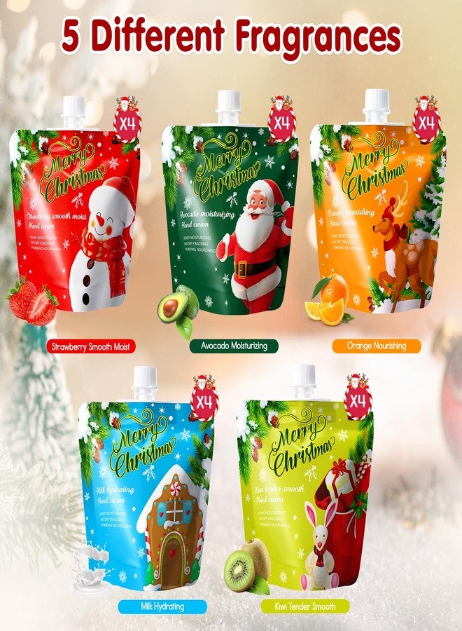 SUPERSUN 20 Pack Christmas Hand Cream Gifts Set for Women,Moisturizing Hand Lotion for Dry Cracked Hands,Mini Travel Size Stocking Stuffers & Bulk Gifts for Christmas Appreciation Party Favors,30ml - Image 2