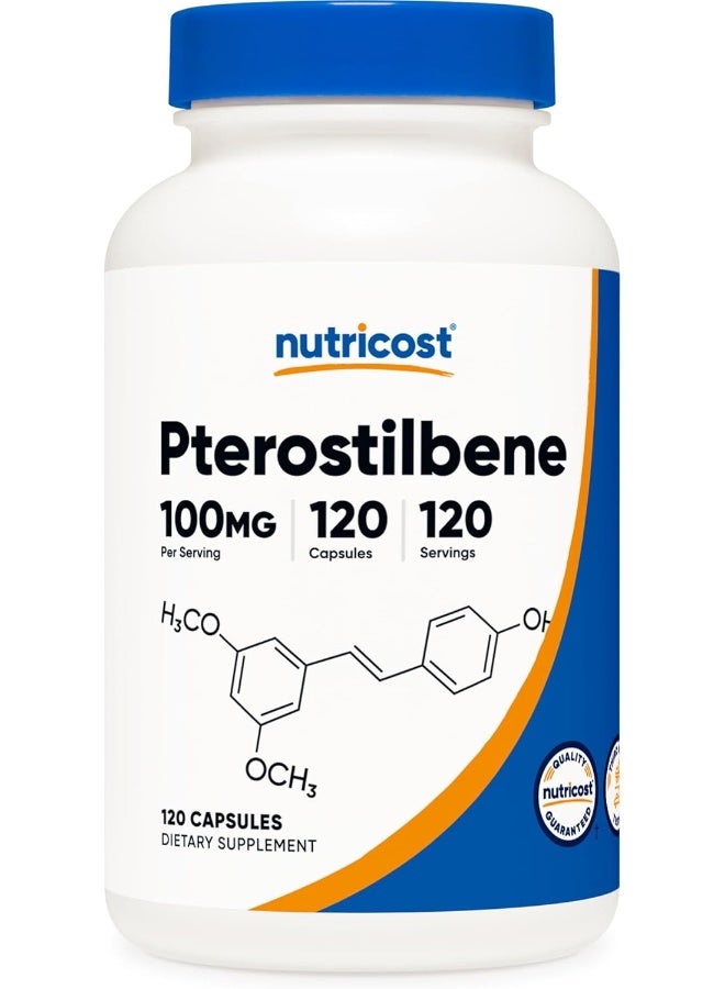 Nutricost Pterostilbene 100Mg, 120 Capsules Nongmo, Gluten Free - Image 1