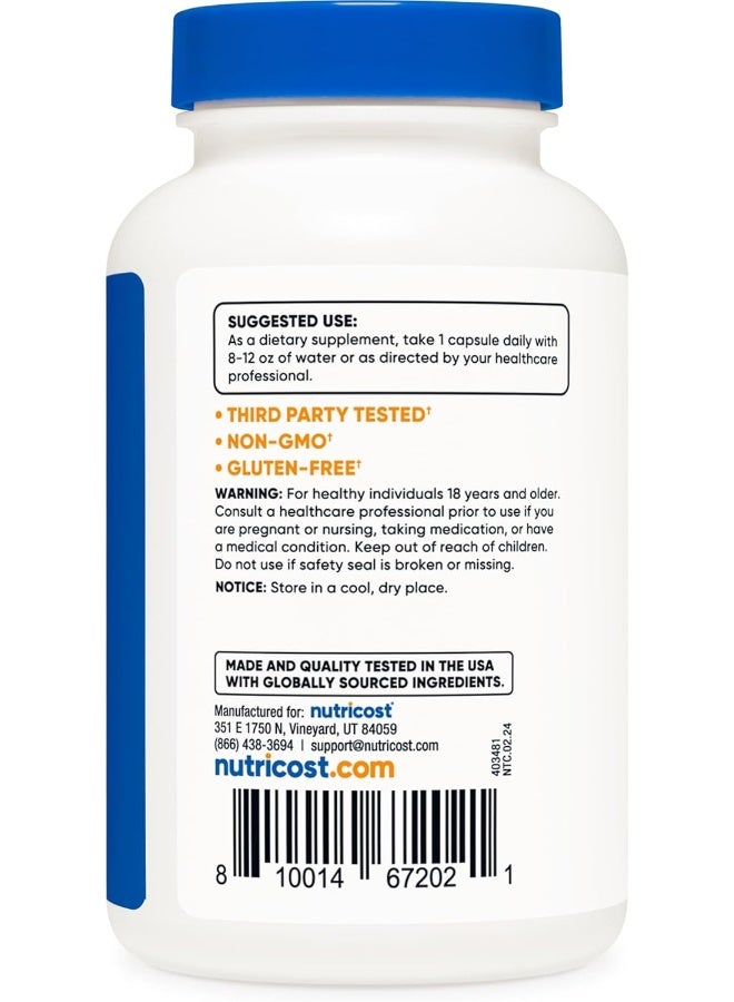 Nutricost Pterostilbene 100Mg, 120 Capsules Nongmo, Gluten Free - Image 4