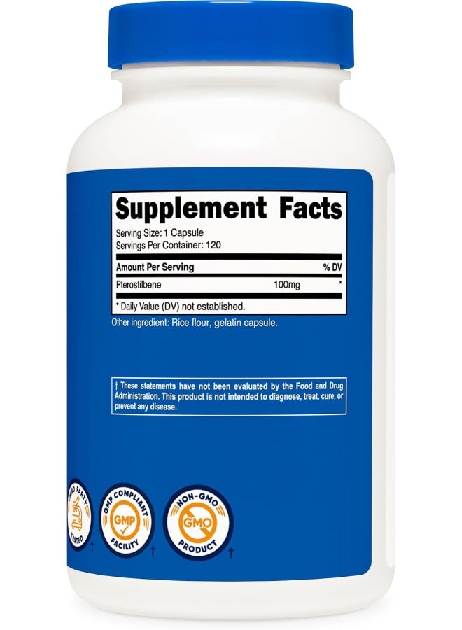 Nutricost Pterostilbene 100Mg, 120 Capsules Nongmo, Gluten Free - Image 5