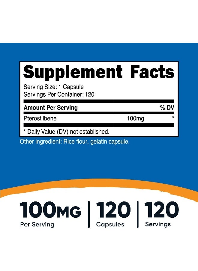 Nutricost Pterostilbene 100Mg, 120 Capsules Nongmo, Gluten Free - Image 2