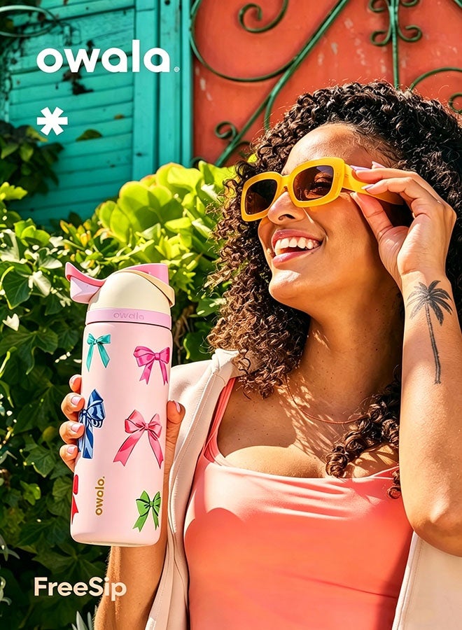 Owala FreeSip Double Insulated Stainless Steel Sports Water Bottle With Straw BPA-Free 1-Pack 32oz - Image 2