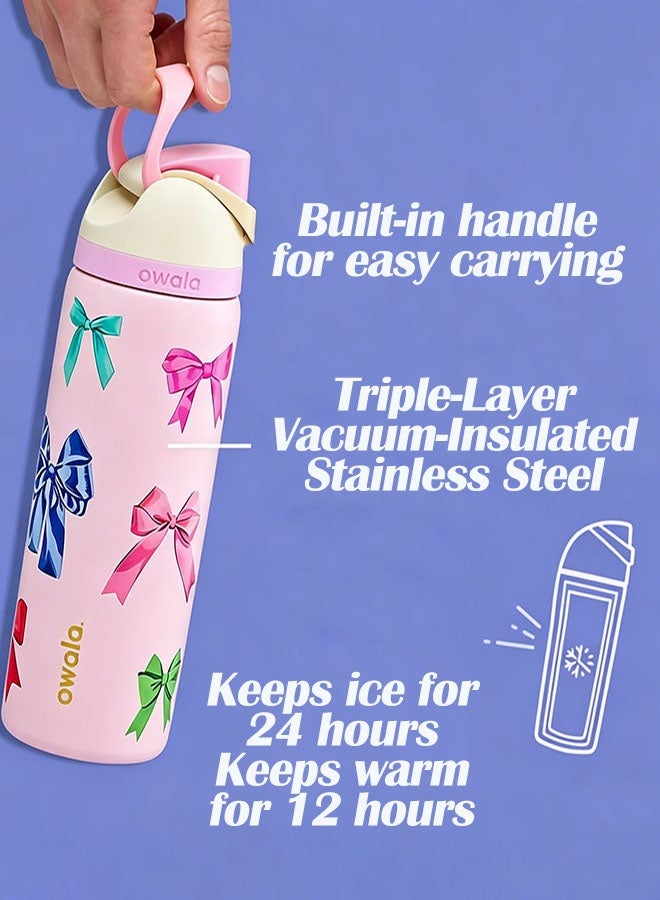 Owala FreeSip Double Insulated Stainless Steel Sports Water Bottle With Straw BPA-Free 1-Pack 32oz - Image 4