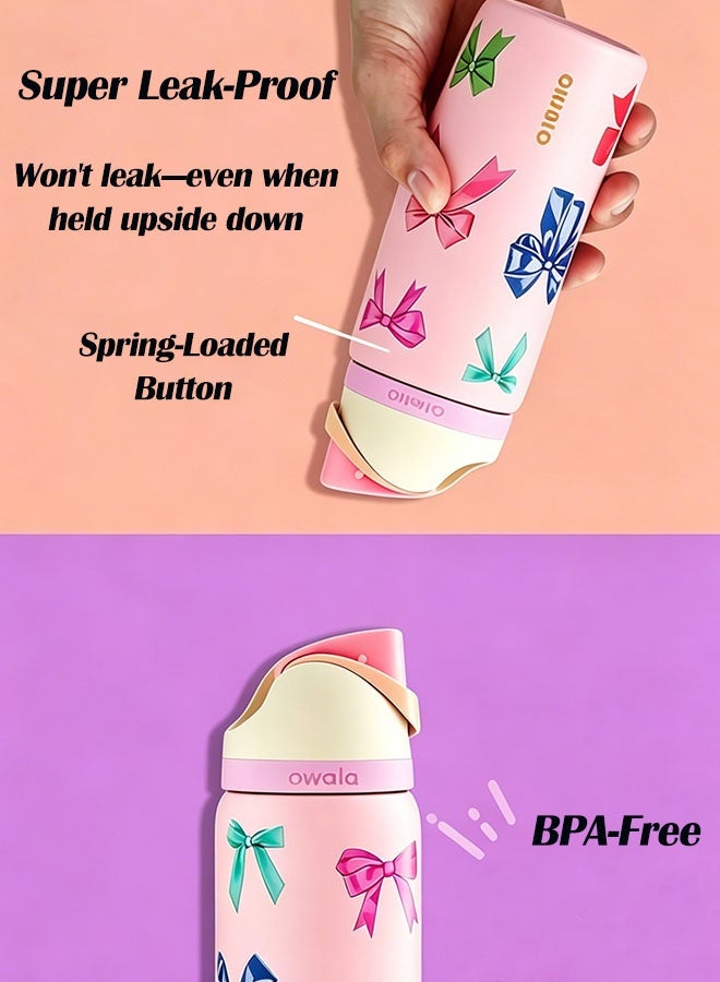Owala FreeSip Double Insulated Stainless Steel Sports Water Bottle With Straw BPA-Free 1-Pack 32oz - Image 5