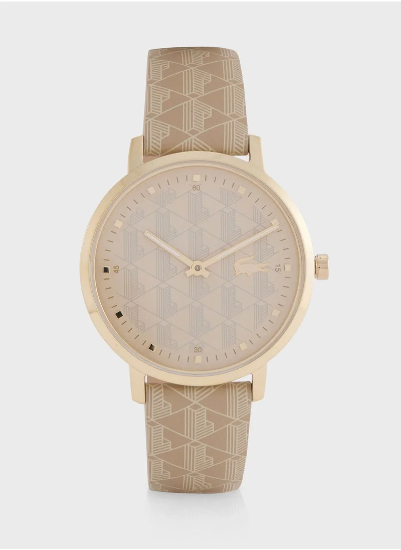 LACOSTE Leather Strap Analog Watch