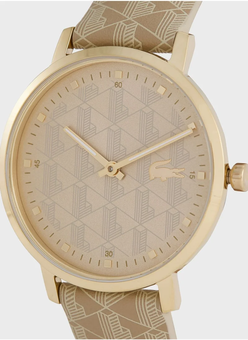LACOSTE Leather Strap Analog Watch