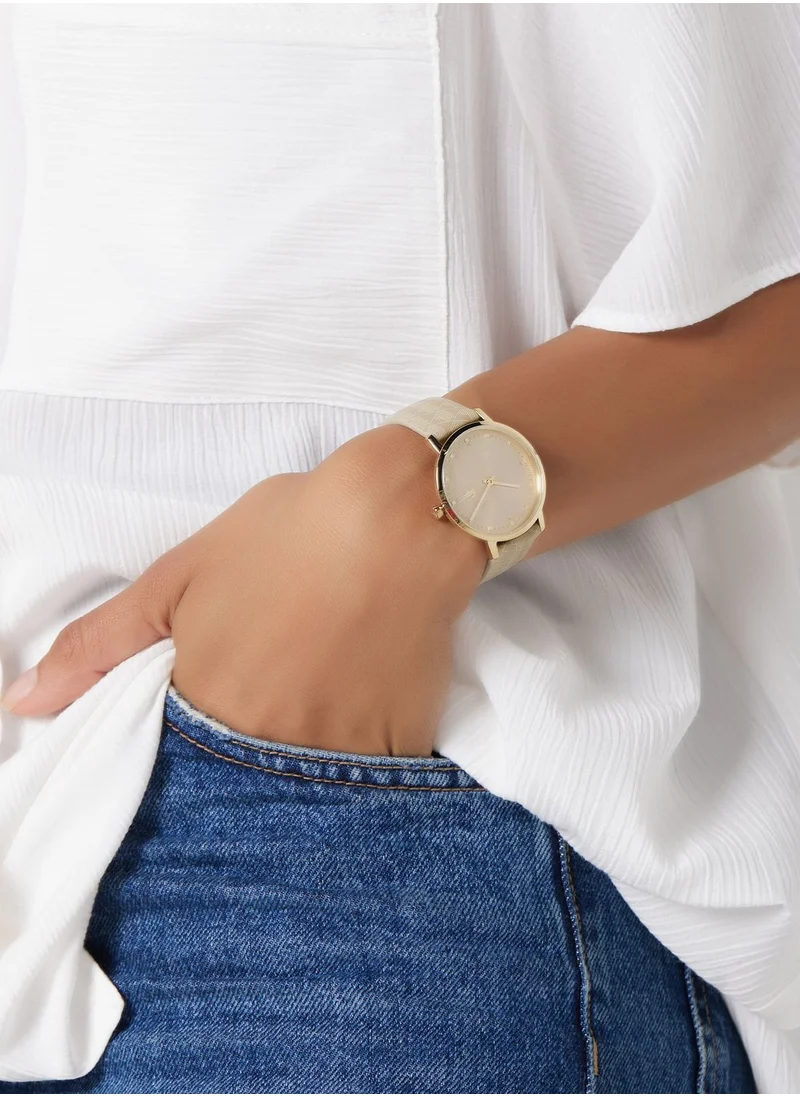 LACOSTE Leather Strap Analog Watch