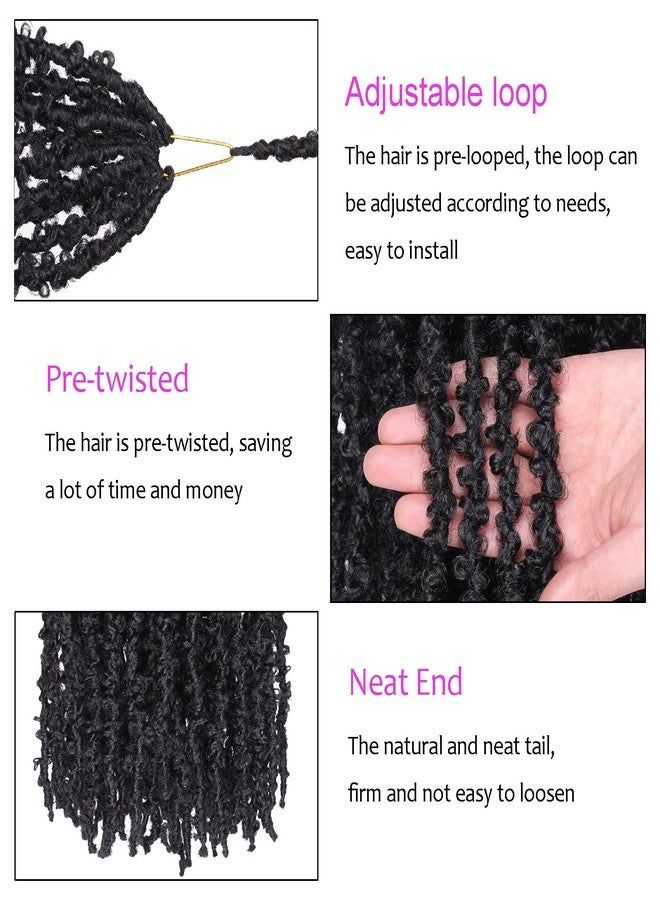 ZRQ 36 Inch Butterfly Locs Crochet Hair 6 Packs Pre-looped Distressed Locs Long Butterfly Locs Crochet Braids Hair Synthetic Goddess Locs Hair Extensions for Women (36 Inch,1B#) - Image 3