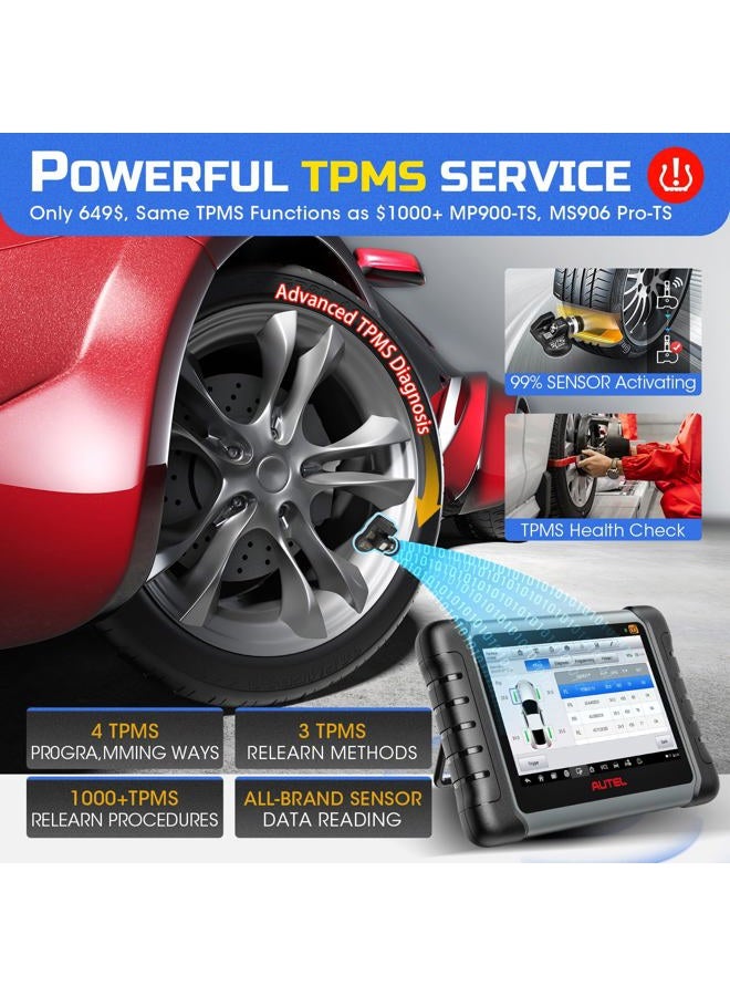 Autel Maxicom Mk808Ts Tpms Scanner With Complete And Sensor Programming, Diagnosis For All Systems Combination Of Service Functions , Same As Mk808/Mx808/Mk808Bt+Ts608（Upgraded Ts601 Orts508) - Image 5