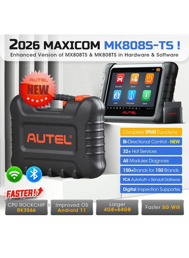 Autel Maxicom Mk808Ts Tpms Scanner With Complete And Sensor Programming, Diagnosis For All Systems Combination Of Service Functions , Same As Mk808/Mx808/Mk808Bt+Ts608（Upgraded Ts601 Orts508) - Image 2