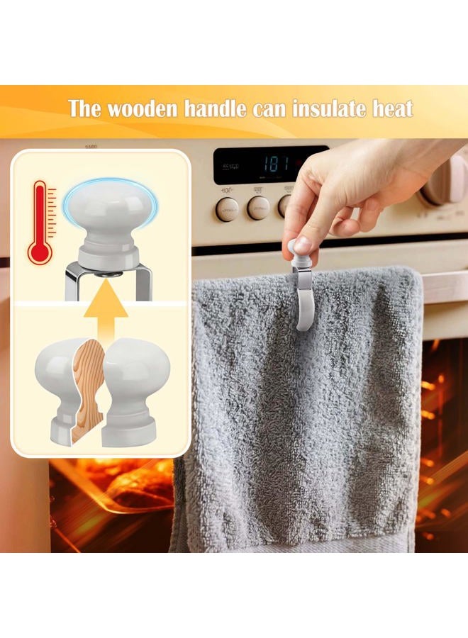 YANGSHUO Towel Clips Holder Kitchen:2 Pack Metal Towel Clips - Rust & Heat Resistant Towel Holder for Oven Handle, Dishwasher, Bathroom, Gift for Women Mom - Image 3