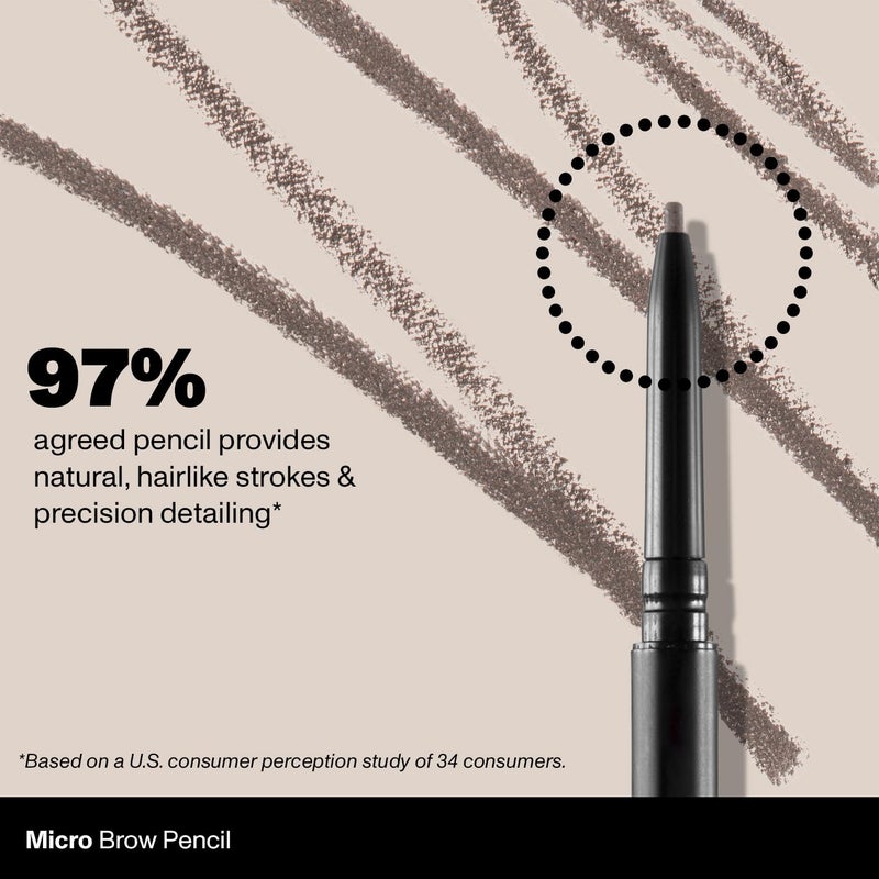 Morphe Micro Dual Eyebrow Pencil - Dual-Ended Brow Pencil Featuring a Retractable, Ultra-Precise, Pointed Tip - Richly Pigmented, Smooth-Gliding, Long-Lasting Wax Formula - Latte (0.003 oz) - Image 5
