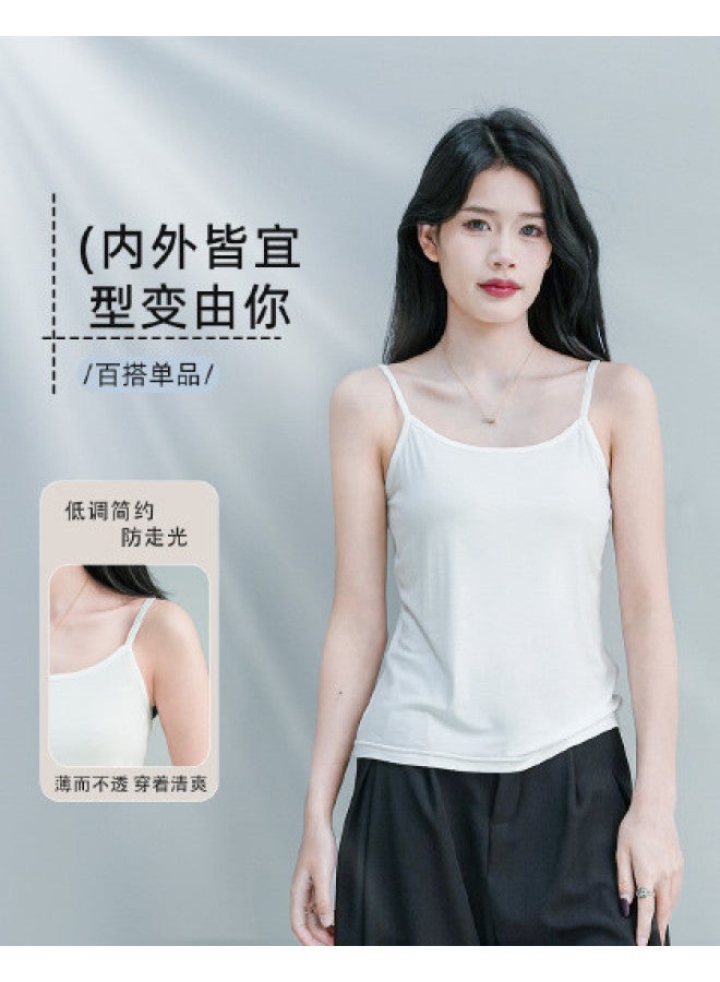 pincai Sleeveless Camisole For Women, Spring/Autumn Style, Suitable For Layering Or Outer Wear, Round Neck, Sleeveless, Office Commute - Image 1