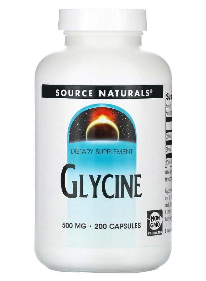 Glycine 1000 mg 200 Capsules (500 mg per Capsule)