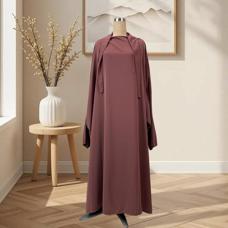 monica fashion Nida Fashion Solid Color Praying Clothes Elegant Style - Image 1
