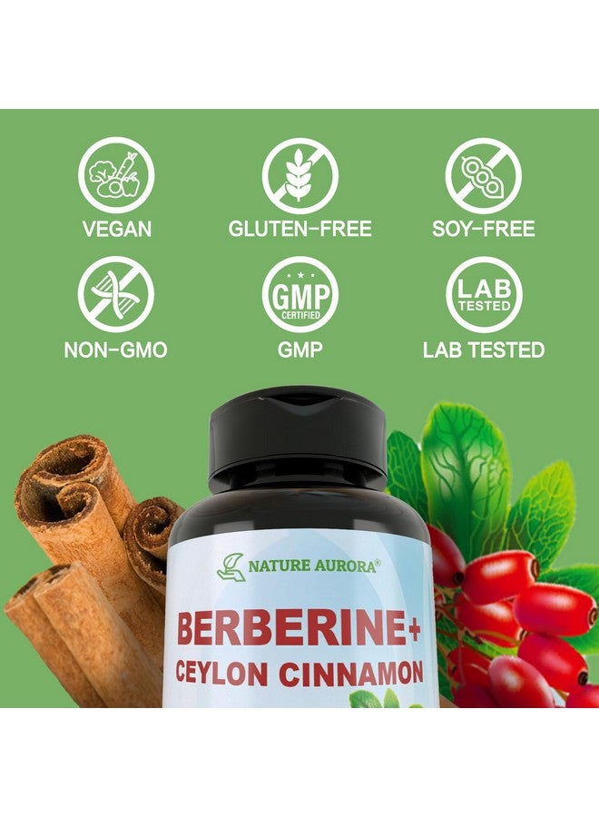 مكمل البربرين مع قرفة سيلان وبيكولينات الكروم، 10 في 1 بربرين 1000 ملغ لكل حصة، بربرين 5X لدعم الأيض والقلب والمناعة (90 كبسولة) - Image 4