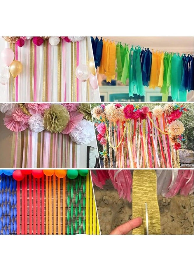 كريب ورق غاسل لون واحد 1.5 بوصة لون برتقالي حزمة من 24 - Image 2