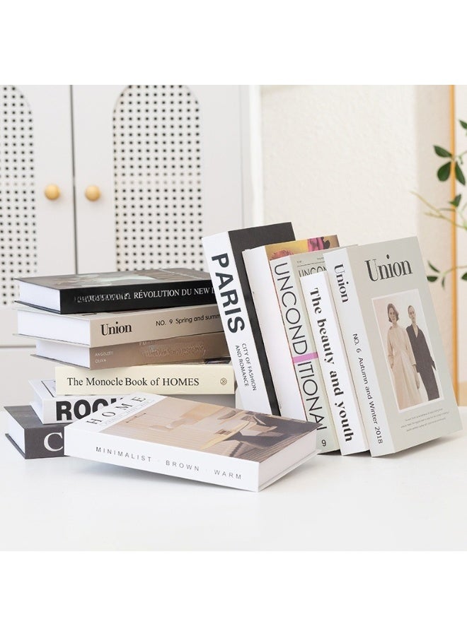 شو وو 12 قطعة من كتب الديكور للمنزل، كتب وهمية عصرية، كتب وهمية للديكور، كتب ديكور للمنزل، ديكور غرفة المعيشة الجمالي، مدخل طاولة القهوة، رف الكتب (تحتاج إلى طيها بنفسك) - Image 4