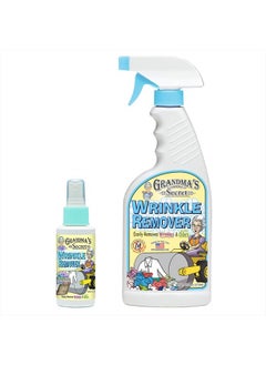 Wrinkle Remover Spray - Easily Removes Wrinkles & Odors - Wrinkle Release, Fabric Refresher Spray, Chlorine, Bleach and Toxin-Free - 16 oz and 3 oz Travel Size Combo