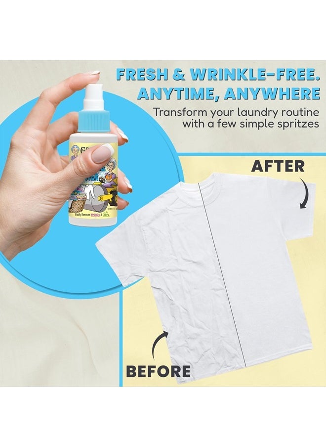 Grandma's Secret - Wrinkle Remover Spray - Easily Removes Wrinkles & Odors - Wrinkle Release, Fabric Refresher Spray, Chlorine, Bleach and Toxin-Free - 16 oz and 3 oz Travel Size Combo - Image 1