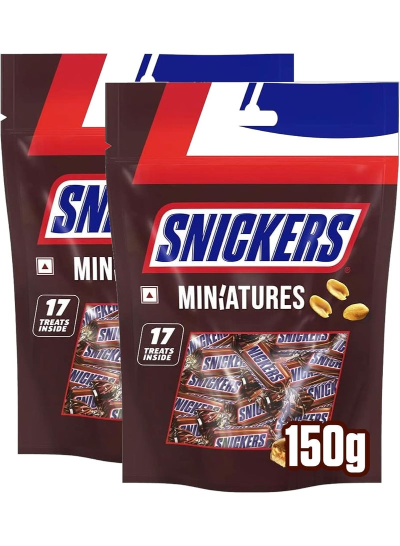 سنيكرز شارك الإشباع المضاعف! عرض 2x Snickers Miniatures (2 × 150 جرام). - Image 1