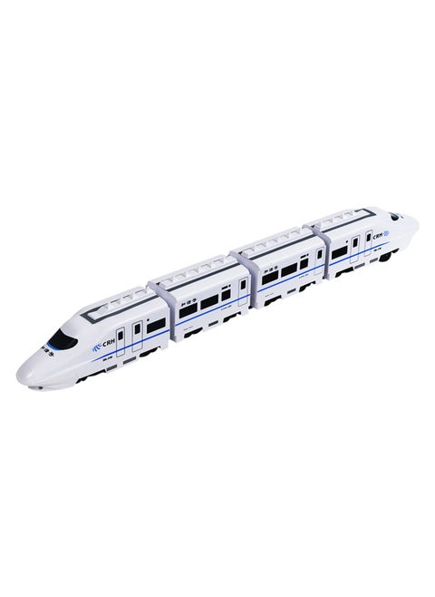 Electric Train Toys with Light and Music, High Speed Electric Model Train Set, Children's Electric Train Track Toy Car Universal Driving, Automatically Avoiding and Turning Inertia Train Model