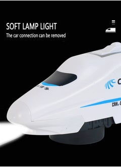 Generic Electric Train Toys with Light and Music, High Speed Electric Model Train Set, Children's Electric Train Track Toy Car Universal Driving, Automatically Avoiding and Turning Inertia Train Model  - Image 4