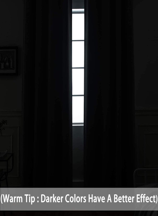 Yakamok Blackout Curtains Room Darkening Thermal Insulated Window Panels,Solid Grommet Top Drapes for Bedroom/Living Room(52Wx90L, Grey, 2 Panels) - Image 2