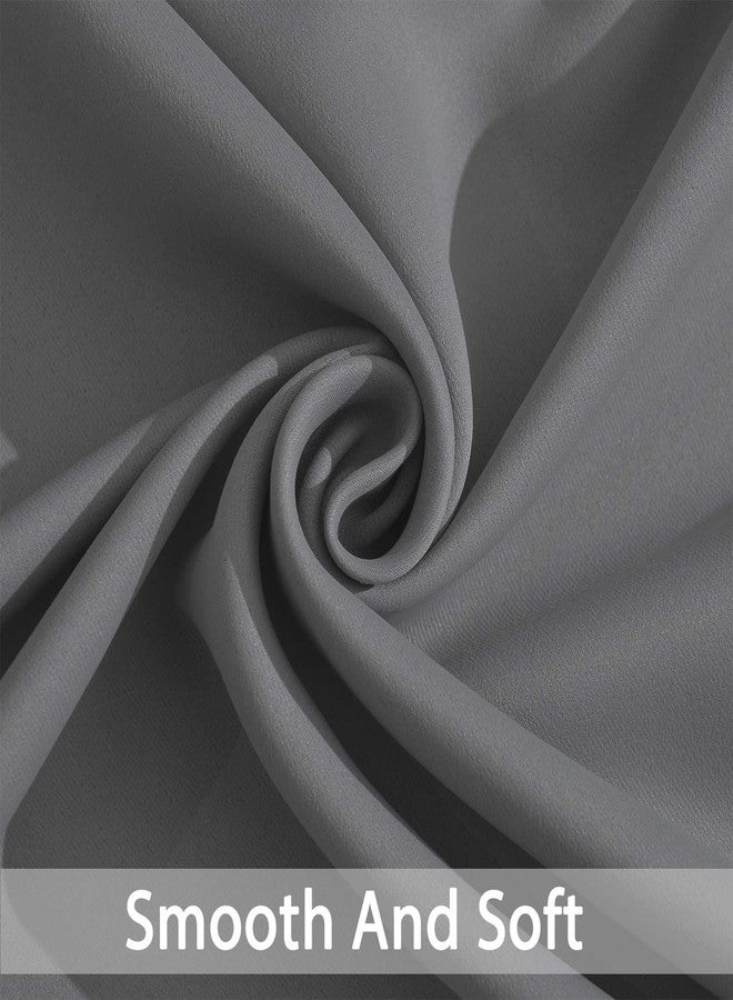 Yakamok Blackout Curtains Room Darkening Thermal Insulated Window Panels,Solid Grommet Top Drapes for Bedroom/Living Room(52Wx90L, Grey, 2 Panels) - Image 5