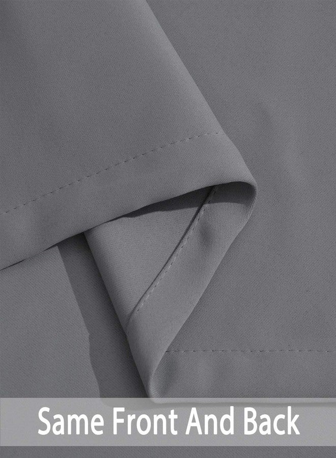 Yakamok Blackout Curtains Room Darkening Thermal Insulated Window Panels,Solid Grommet Top Drapes for Bedroom/Living Room(52Wx90L, Grey, 2 Panels) - Image 4