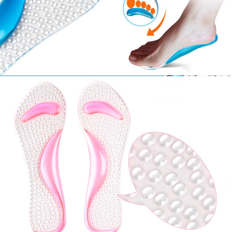 Non- Women Gel 3/4 Length Anti- Massaging Cushion for High Heels Shoes (Transparent) - Image 4