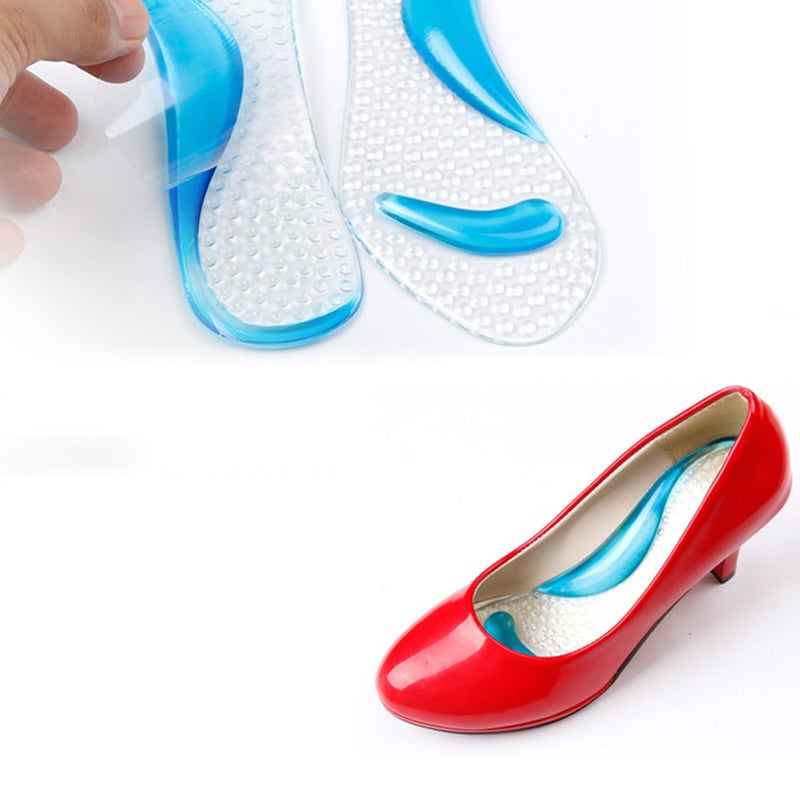 Non- Women Gel 3/4 Length Anti- Massaging Cushion for High Heels Shoes (Transparent) - Image 2