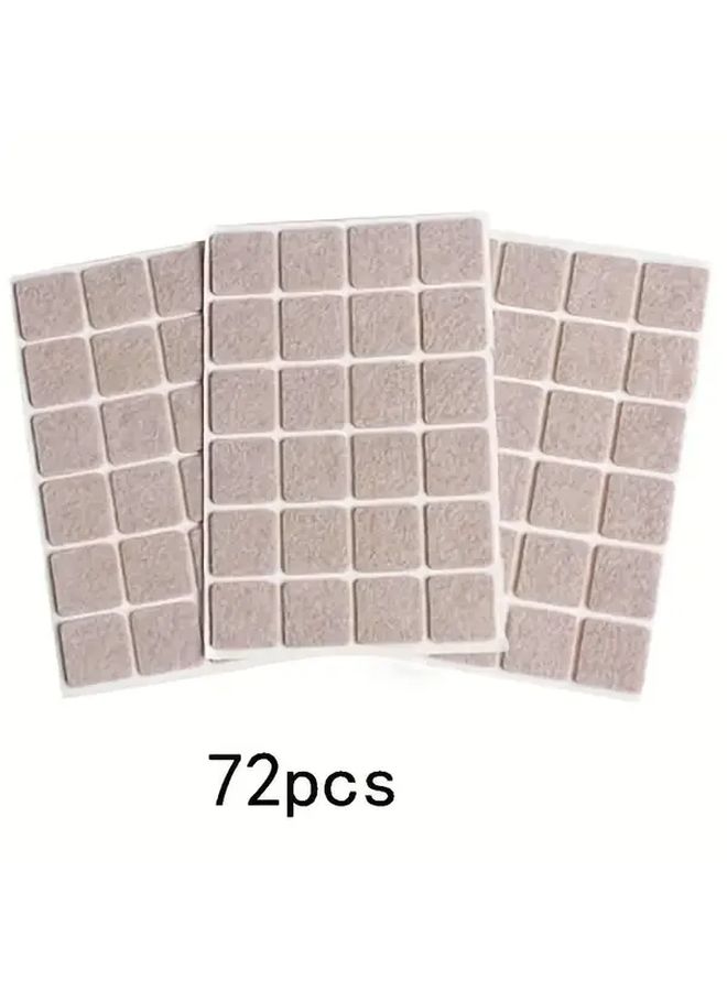 72pcs Beige Felt Furniture Pads Set Heavy Duty Non Slip Floor Protectors - Image 5