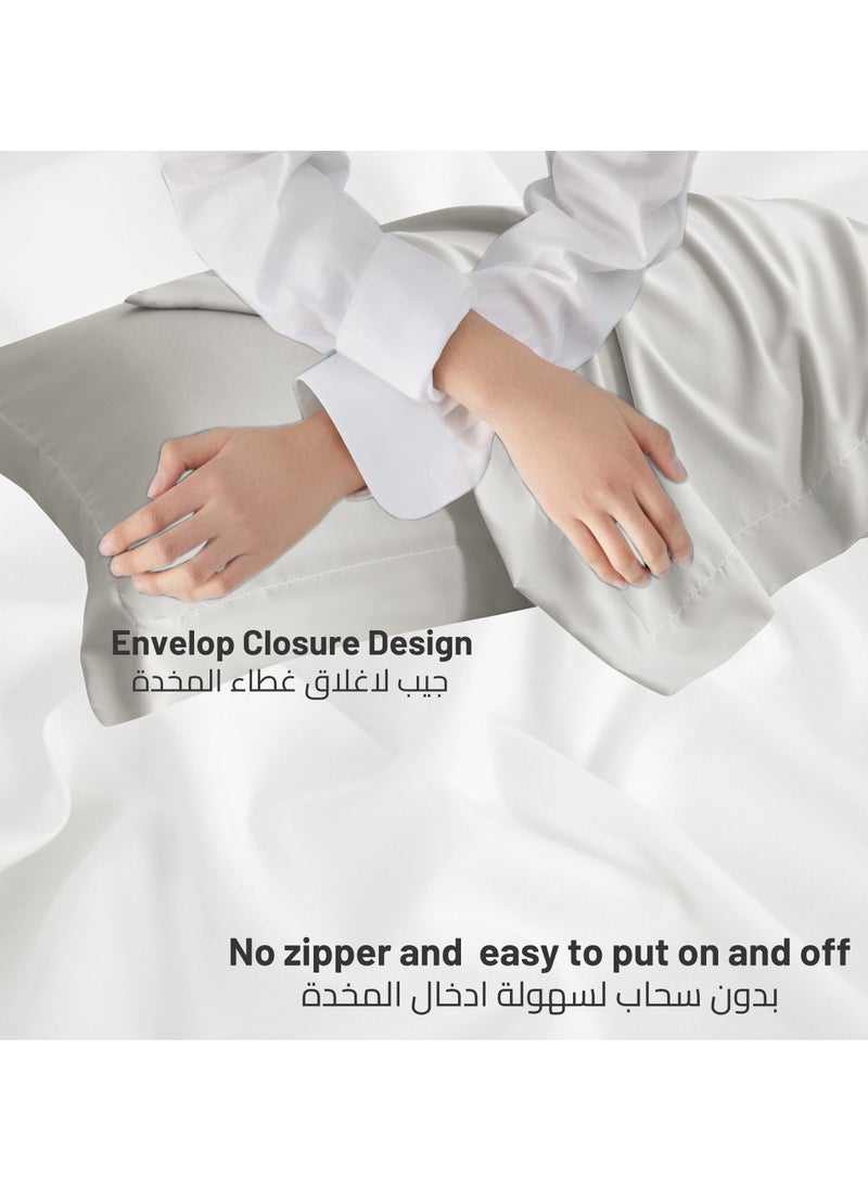 Donetella Microfiber Pillowcases 2-Pcs Soft Pillow Cover(50 x 75 CM) With Envelope Closure (Without Pillow Insert)  - Image 3