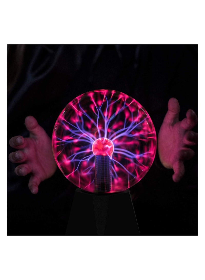 5 Inch Plasma Ball - Static Electricity in a Vacuum Pressurized Glass Globe - Nebula Thunder Lightning, Plug-in - for Parties, Decorations, Prop, Home - Image 2