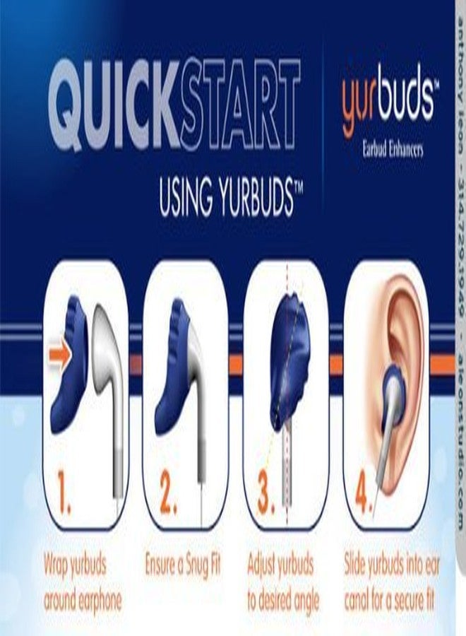 Yurbuds White Earbud Covers Size 5, TwistLock for Secure Fit, Compatible with Headphones & Earphones - Image 2